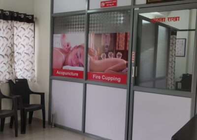 Here is the Separate waiting area of best acupuncture clinic in Nashik.